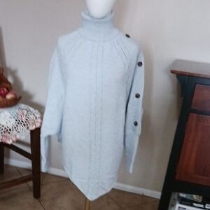 Women's Light Gray Turtleneck Sweater